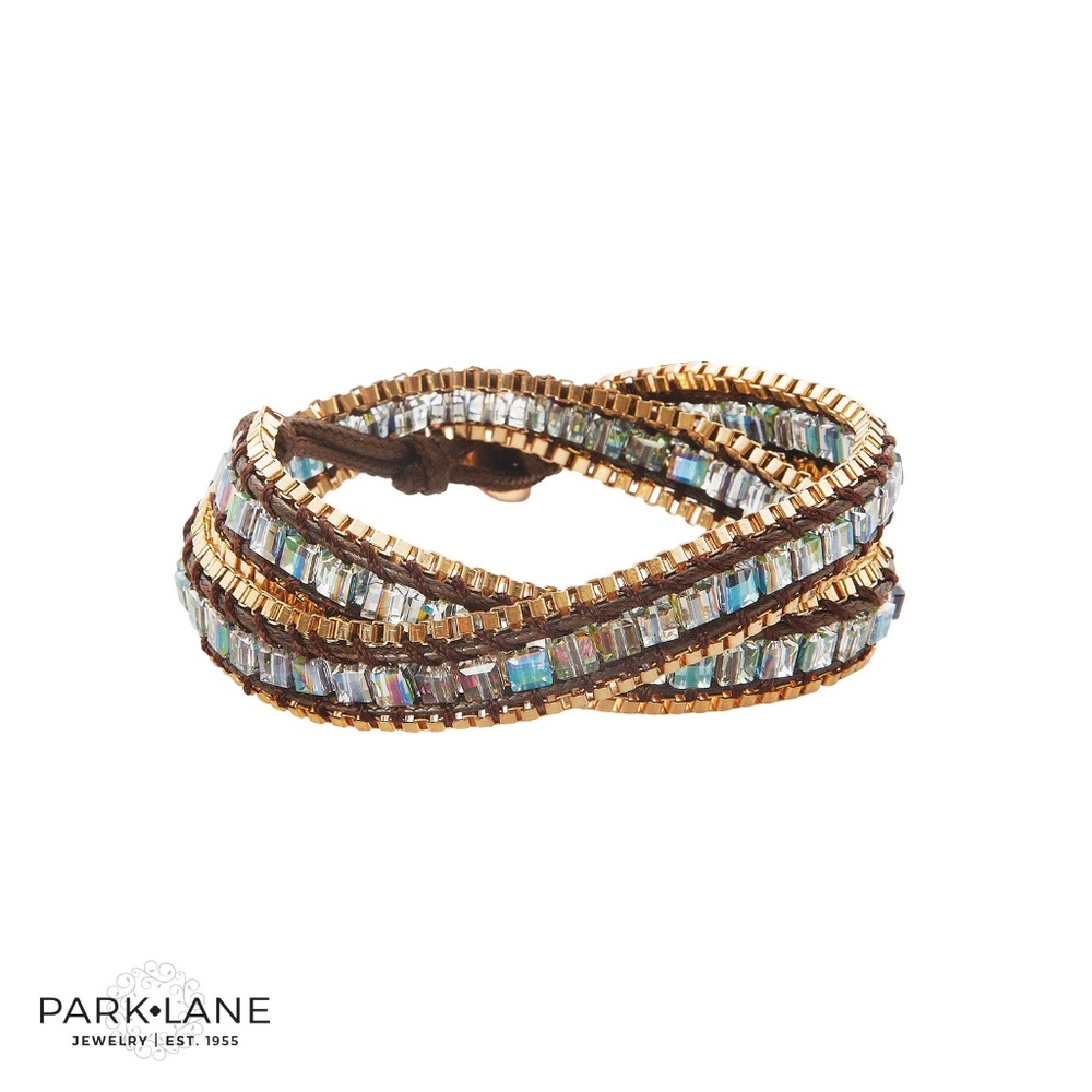 Park Lane Mantra Bracelet Gray and Dark Blue